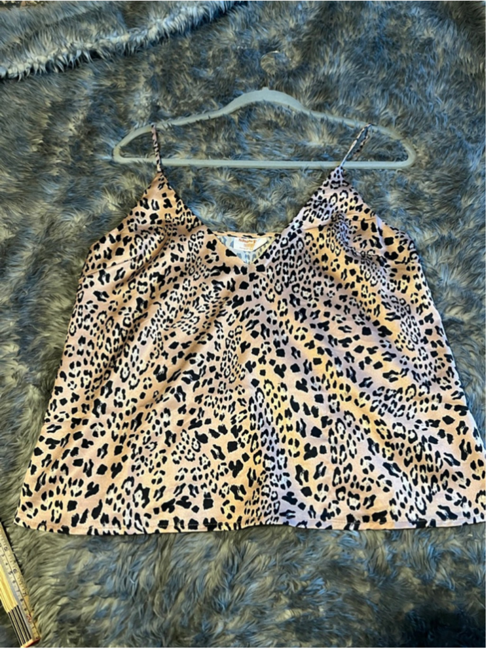 Women's Showpo Blush & Black Leopard Print Camisole Size 6